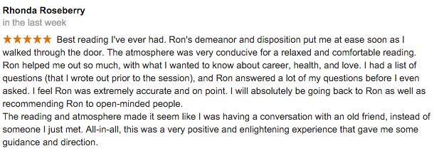 Rhonda Psychic Readings by Ronn Review